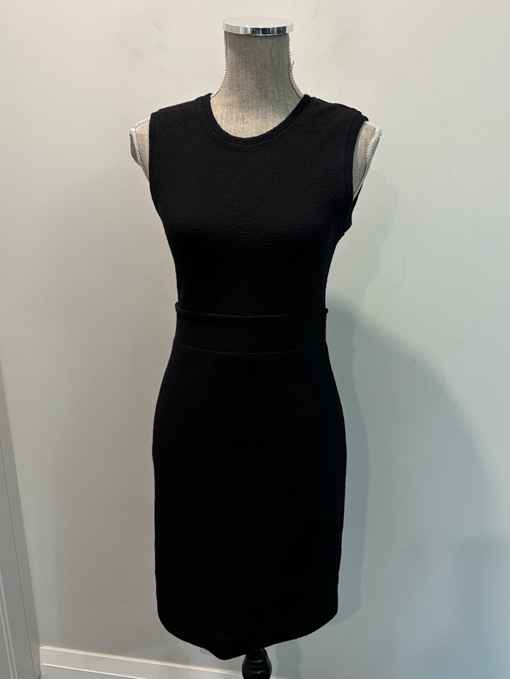 Judith & Charles Merino Wool Black Sleeveless Sheath Mini Dress Size 8 - Picture 6 of 14